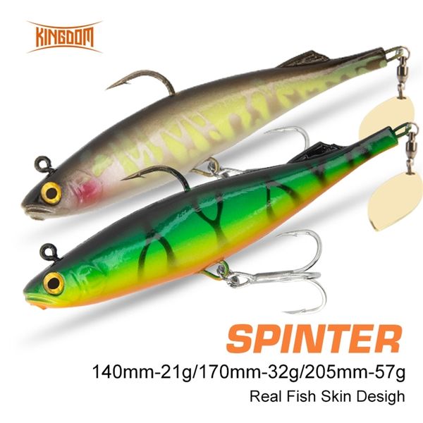 Reino Spinter Soft Fishing Lures Ação de Silicone Ação WobBlers Artificial Leurre Souple Crankbaits para Trout Pike Fishing 220523