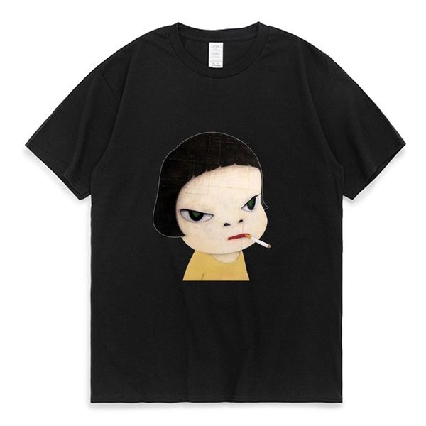 Yoshitomo Nara Imprimir camiseta Eu não quero crescer verão algodão camiseta homens mulheres 10 cores manga curta tees 220708