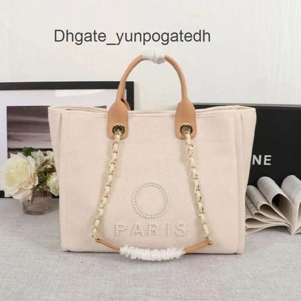 

designers luxury fashion beach bags brand ch women handbags pearl evening bag female canvas portable high-capacity classic trend big handbag, Black;red