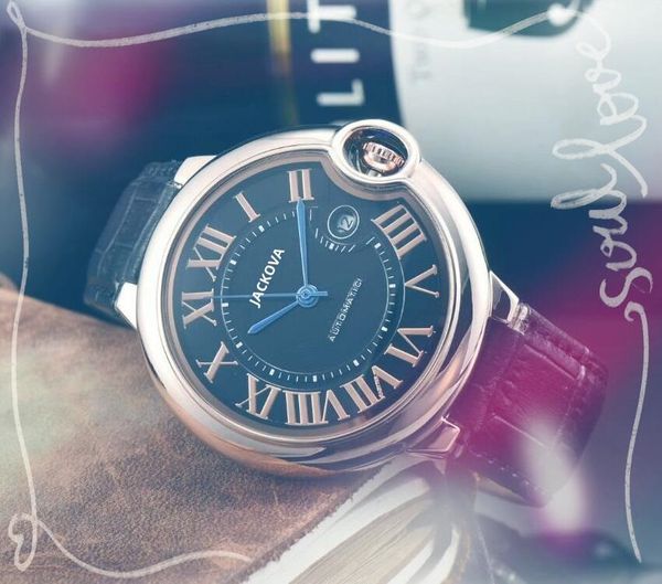 Orologio di Lusso Big Casual Clock Man Uhren 44mm automatische feine 316L Edelstahlgehäuse Männer 2813 mechanische Automatikwerk echtes Leder Armbanduhr