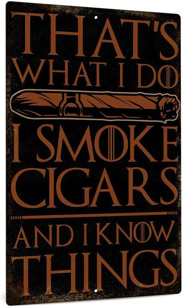 

cigar lounge sign, retro metal wall decoration for room, farmhouse kitchen, garden, office, gift, 12x8 inches vintage aluminum