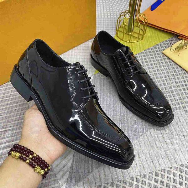 

dress shoes classic men's leather shoes formal pure handmade banquet and wedding series, Black