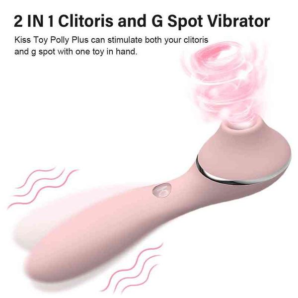 Nxy Vibrators Polly Plus Clit Sucking High Power Aquecimento Nipple Otário G Spot Clitóris Estimulador Adulto Sexo Brinquedos Mulher 0406