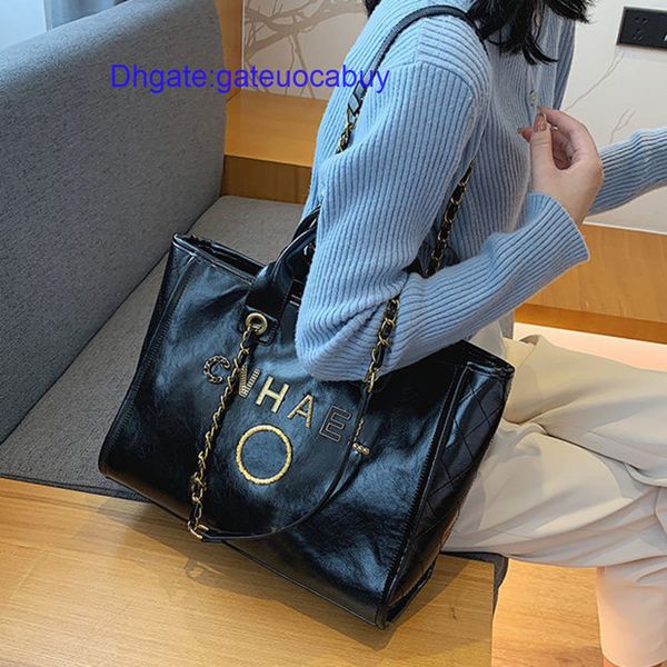 

luxury designers brand handbags women's beach bags ch metal letter badge tote evening bag small mini body leather handbag large female