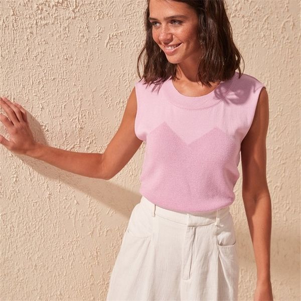 

sleeveless blouse t200502, White