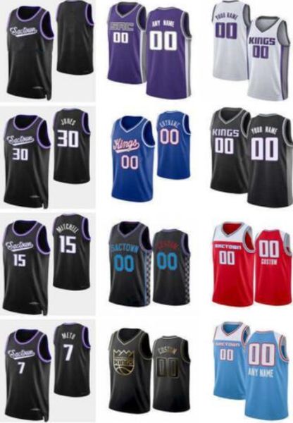 

75th custom jersey sacramentokingsmen women youth chimezie 7 metu jason 55 williams chris 4 webber mitch 2 richmond basketball jerseys, Black;red