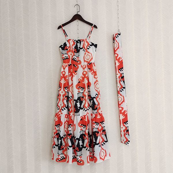 

runway dresses spaghetti strap beach print backless elegant holiday party, Black