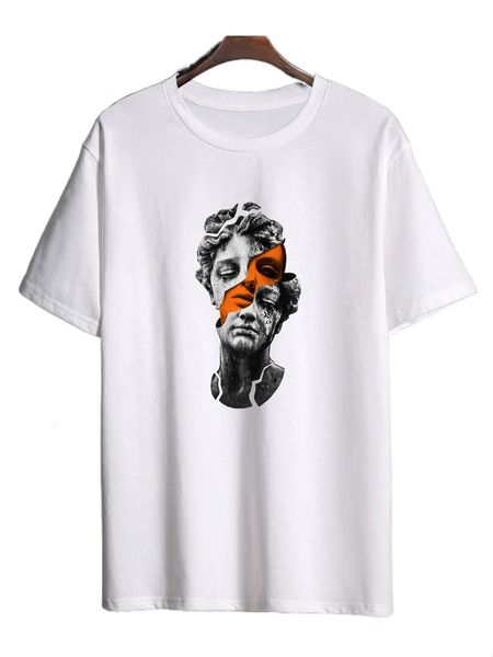 

men sculpture and figure graphic tee n3ub#, White;black