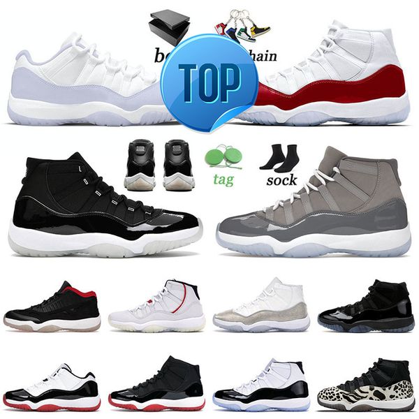 

2022 with box low 11s basketball shoes cherry 11 xi jumpman pure violet 25th anniversary mens cool grey high bred concord men women sneakers, Black
