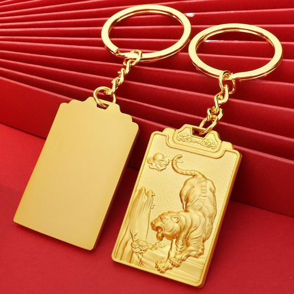 Chaveiros chineses zodíaco tigre tigre -chave pendente de anel de carro sortudo para o chaveiro de carros para presentes de bolsa de bolsa decoradychains