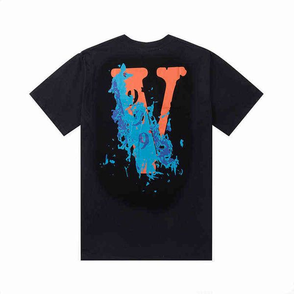 

t shirt summer new 999 co branded large v short sleeve men's and women's loose cotton round neck couple's t-shirt, White;black