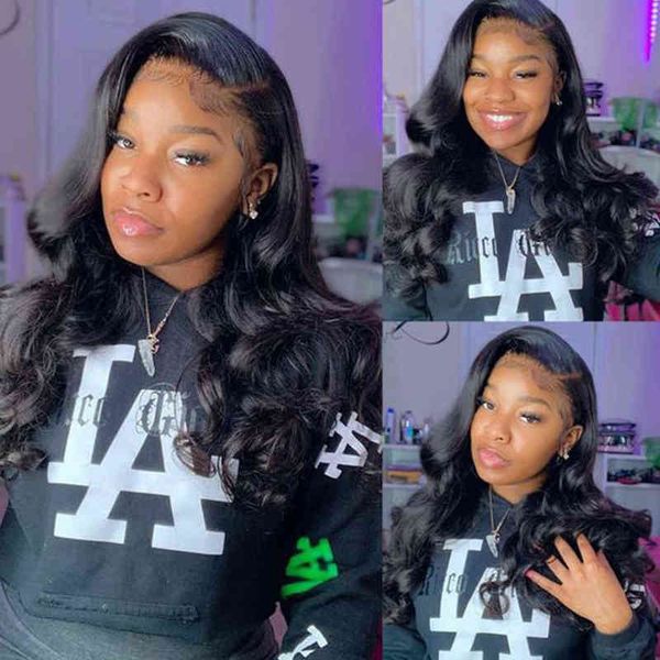 

closure wig human hair s natural 100% brazilian sale 180 4x4 body wave lace front 220608, Black