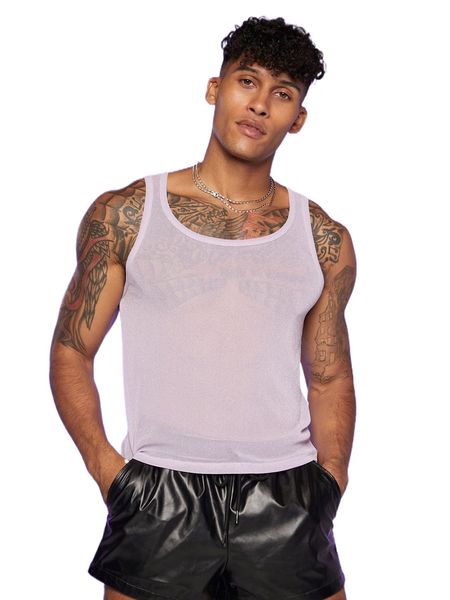 

men contrast binding tank u8ky#, White;black