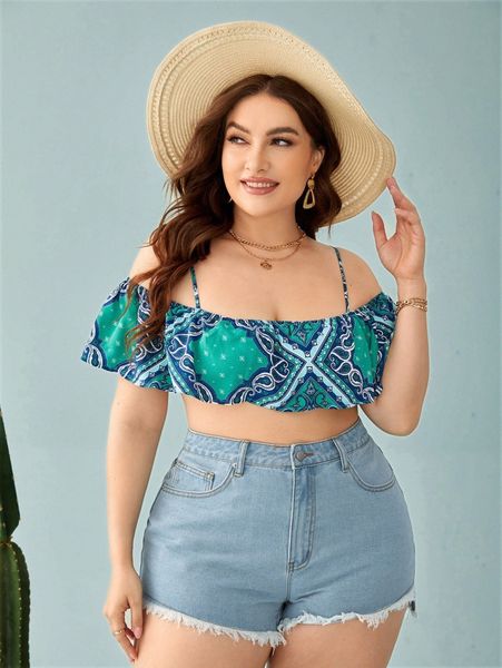 

plus raw hem denim shorts w46o#, White;black