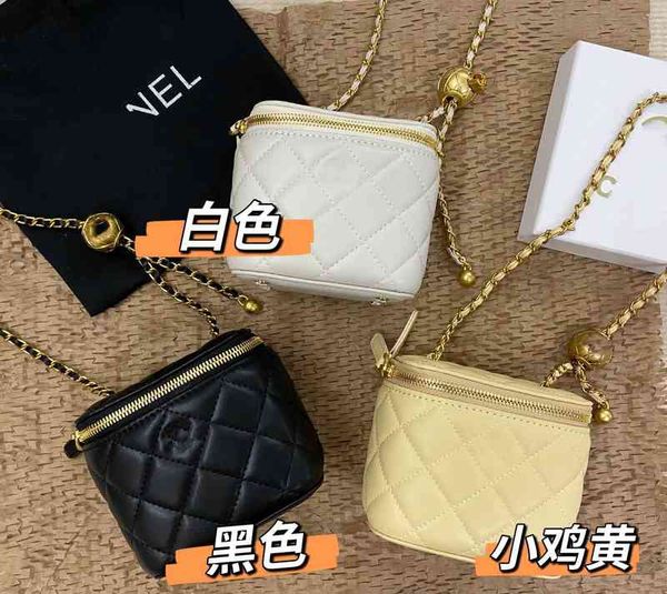 

designer women's evening bags xiaoxiangjia 22s same golden ball box chain mini mouth red makeup small square bag ins