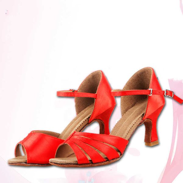 

elling women latin dance shoes satin soft sole tango chacha rumba dancing for adult/ladies/girls 4color heel 5/7cm a188 designer classic lux, Black