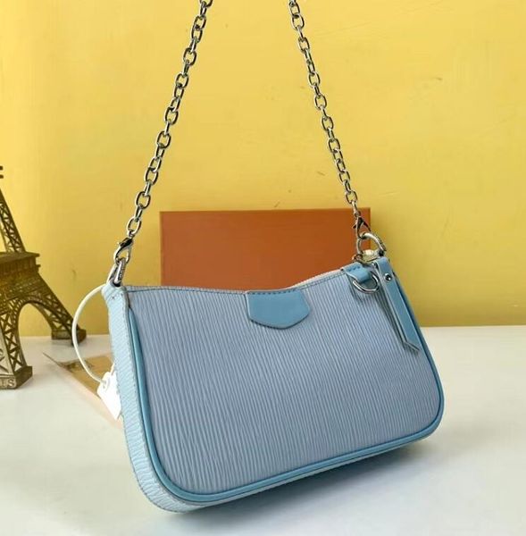 

candy color chain fashion women shoulder bag luxury brand water ripple leather leisure handbag womens temperament elegance messenger bag