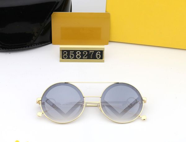 

designer round sunglasses brand uv400 eyewear metal gold frame sun glasses men women mirror sunglasses polaroid glass lens with box, White;black