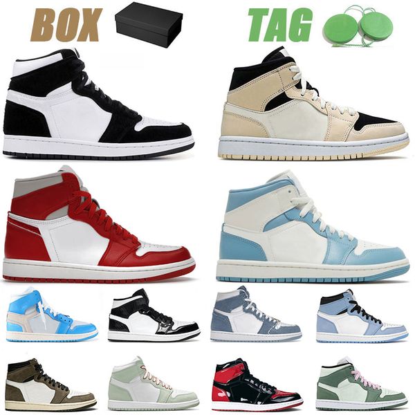 

newstalgia 1 1s jumpman mens womens basketball shoes designer panda high patent bred cactus jack unc mid dutch green sports sneakers trainer