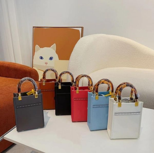 

designer mini totes amber hand shank handbag lady leather single-shoulder bags fashion brand luxury handbags letter printing messenger bag