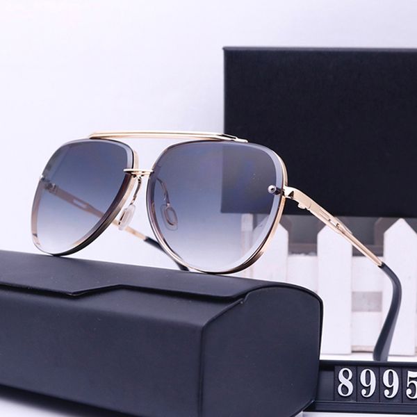 

fashion men's and women's sunglasses classic retro pilot toad mirror double bridge metal frame hd lens uv400 protective belt box, White;black