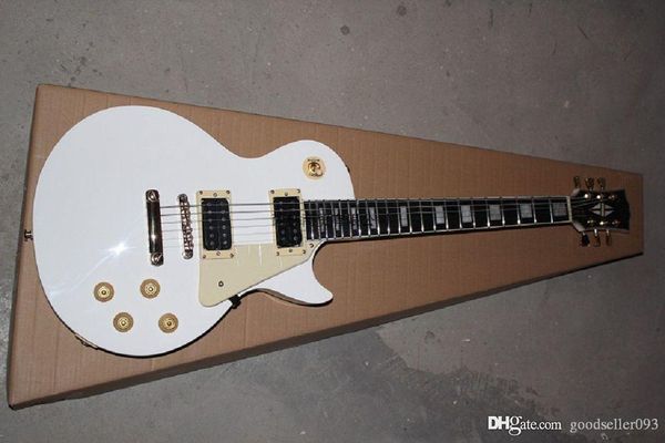 

les cream lp custom shop electric guitar with gold guard golden tuning keys ebony board guitar @15