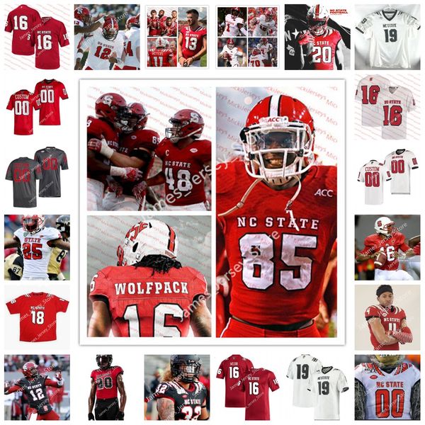 N.C. State Wolfpack Jersey Stitched College Football Uniform 25 Taiyon Palmer 20 Ricky Person Reggie Gallaspy Darian Roseboro Payton Wilson Alim McNeill Devon Graves