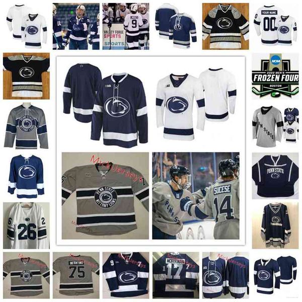 

xflsp 2022 college frozen four penn state nittany lions hockey jersey 11 kiara zanon 18 laura bowman 40 shannon yoxheimer 1 hannah ehresmann, Black
