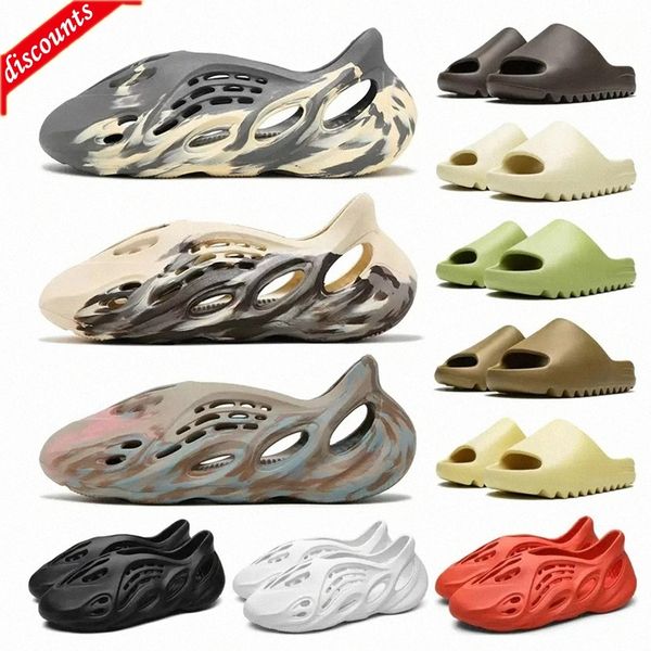 

designer sandals men women sandal triple black white resin pattern slippers foam runner mens womens west slipper slides slider