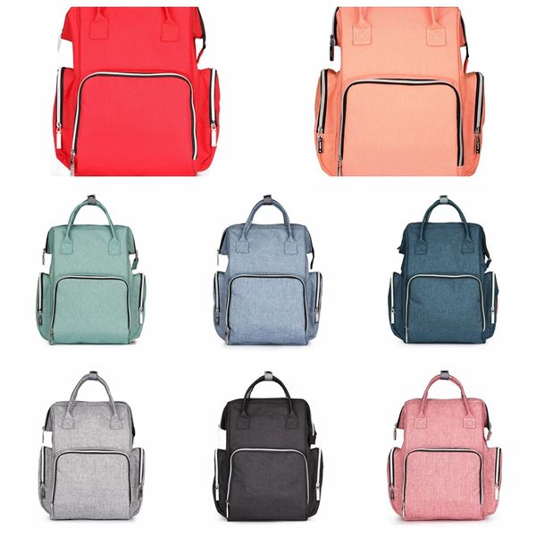 2022 NOVAS fraldas de moda BACA BACA INSULÁVEL DE INSULTIÇÃO DE MOMMY MOMMY BACKPACK ÁGUA SACOS DE BEBÊ REALIZAÇÃO MUDANÇA DO ZIPPER DO ZIPPEIRA DE MATINIDADE