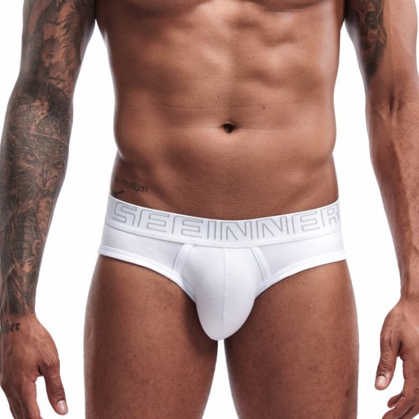 

men u pouch underpants underwear briefs cotton male boxers, Black;white