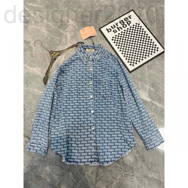 

women's polos designer chaopai 22 early spring new alphabet full print super fashion leisure literature and art versatile washed denim, White