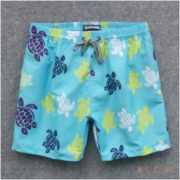 

vilebrequin men pants summer swim short turtles bermuda beach shorts summer casual shorts men fashion style mens pants, Black
