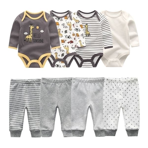 Ropa de otoño para bebé niña de algodón 68 Uds. Conjuntos de bebé nacido BodysuitsPants ropa de bebé niño conjuntos de ropa de invierno Roupas de bebe 220815