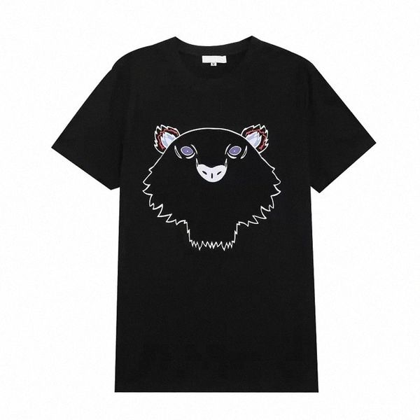 

tshirts tiger heads for men streetwear mens tees summer with tiger and letters printed hiphop styles t-shirts asian size s-2xl kenzo, White;black