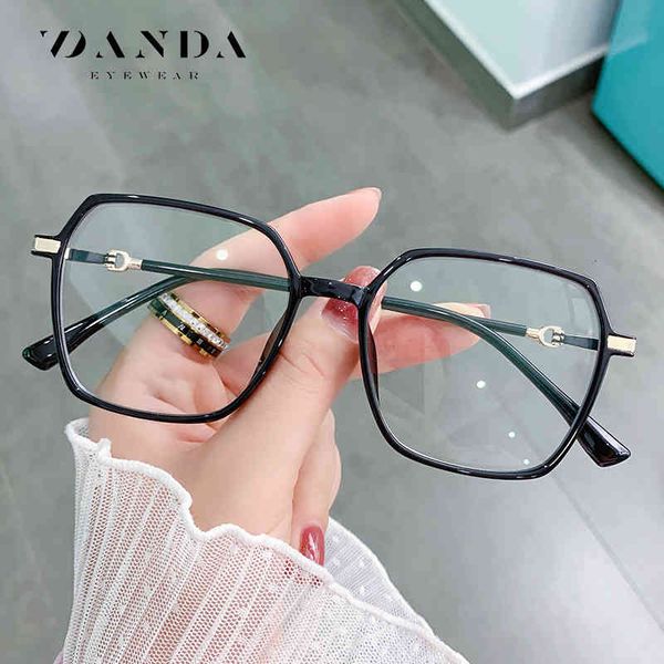 

sunglasses lk303 blue proof glasses tr90 net red fashion large frame flat lens men's and women's two color legs q1a3, White;black