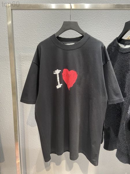 

men's t-shirts designer ins 21ss summer new valentine's day love pattern printed couple os t-shirt short sleeve tee4yh5 2002 luxur, White;black