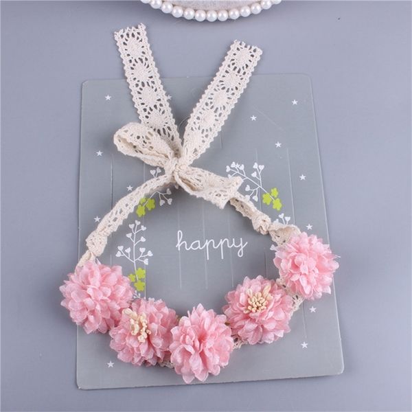 

bando bayi perempuan putri manis bunga mahkota ikat kepala pesta pernikahan anakanak karangan aksesori fotografi baru 220611, Slivery;white