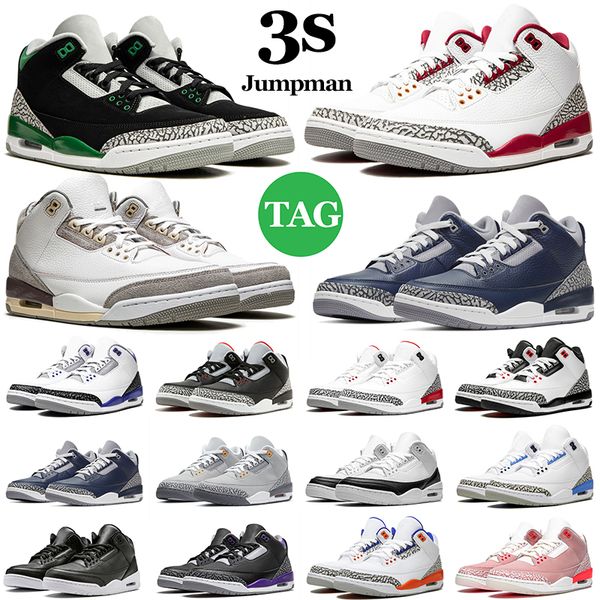 

jumpman 3 3s men basketball shoes cardinal red cement black cat og race true blue a ma maniere cyber monday mens trainers sports sneakers