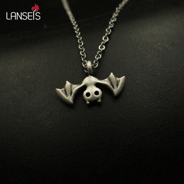 

pendant necklaces lanseis 1pcs cute animal necklace women little bat, Silver