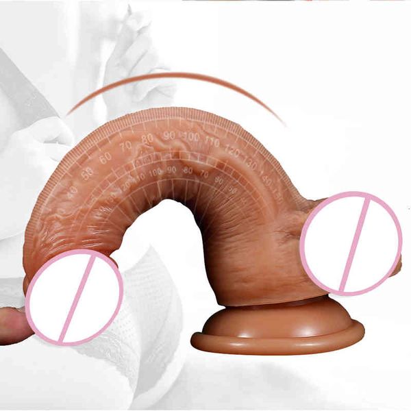 Toys de brinquedos sexuais MASAGER Toys Massageor Vibrador Yingjue Simulação usando pênis Penis Liquid-camada dupla de silicone Produtos adultos
