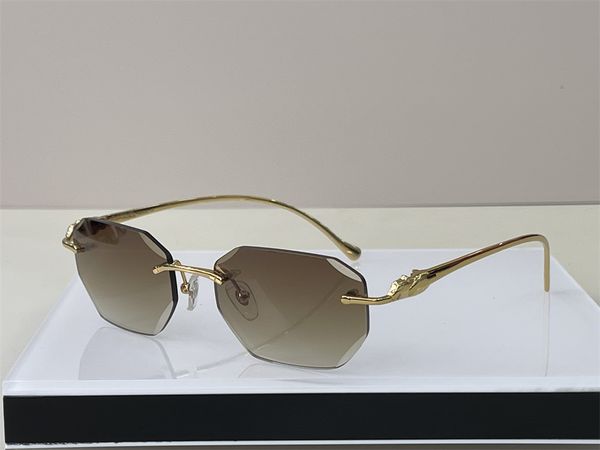 Tasarımcı Güneş Gözlüğü Erkek Kadın Açık Moda Vintage Çerçevesiz Erkek Kadın Kare Çerçevesiz Düzensiz Elmas Kesim Lens Gözlük Optik Gözlükler 5634295
