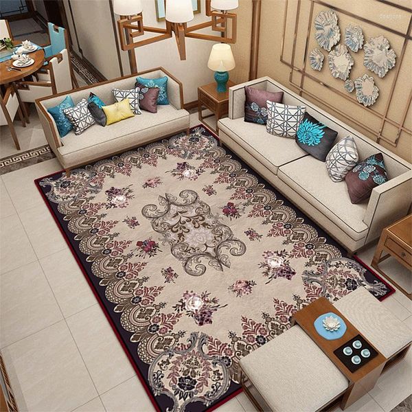 Tapetes carpete de impressão vintage piso tapete sala de estar em casa quarto decorativo anti-deslizamento matcarpets de cozinha