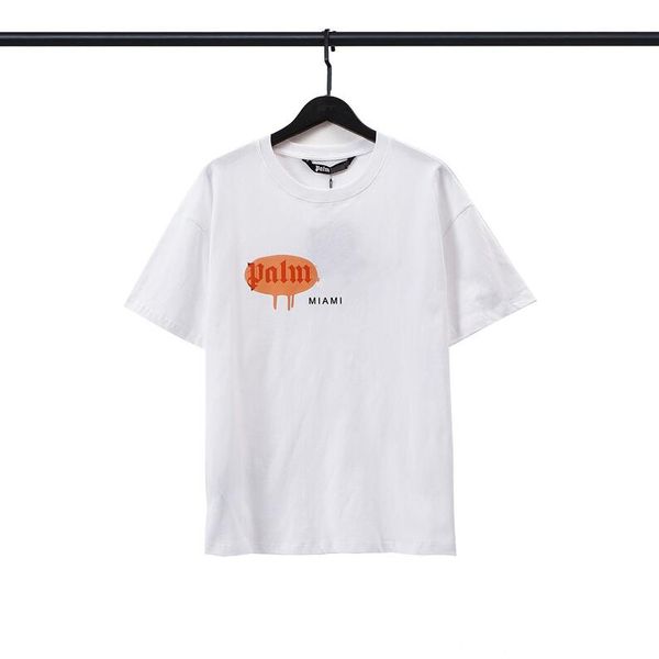 

2022 summer fashion mens womens designers t shirts for men s palms luxurys letter embroidery tshirts clothing short angels sleeved tshirt t, White;black