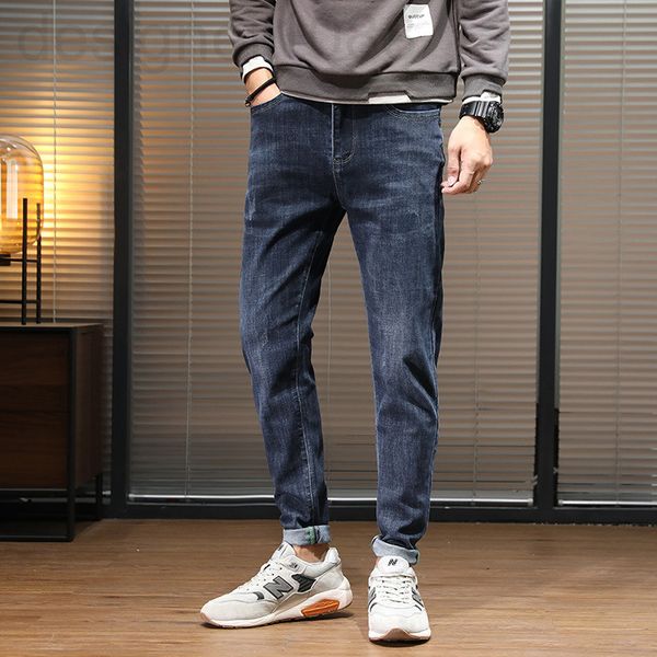 

men's jeans designer men's 2022 new spring fashion brand loose straight tube nine minute and autumn korean long pants 7lqg, Blue