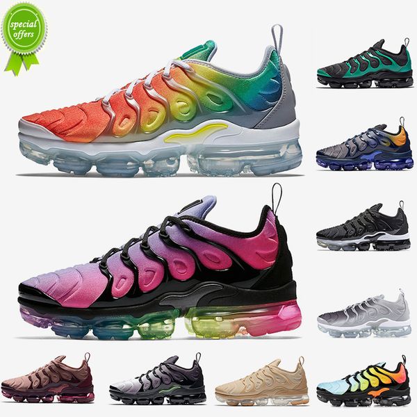 

2022 new fashion tn plus running shoes rainbow betrue smokey mauve game royal grape fades blue mens shoes women stylist shoes eur 36-45, Black