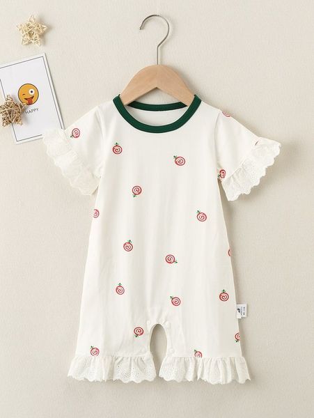 

toddler girls lollipop print contrast schiffy ruffle romper she, Blue