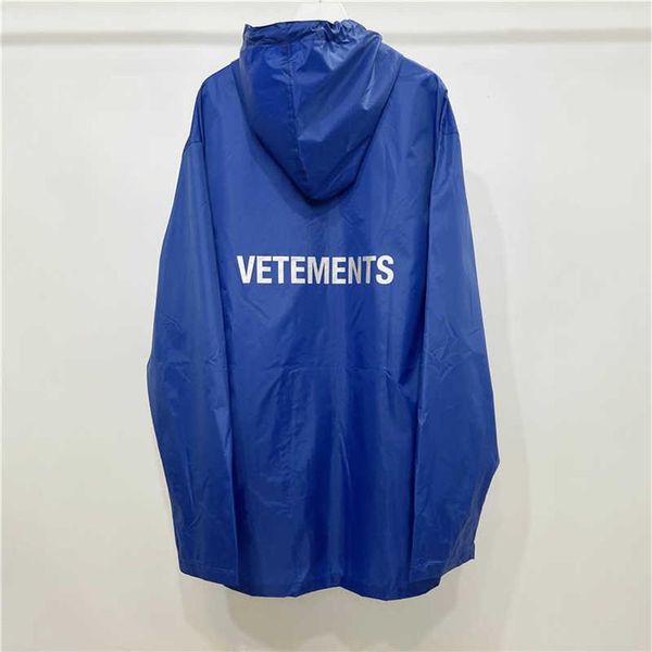 

green blue vetements waterproof jackets oversized vetements jacket men women 11 quality windbreaker raincoat coat233t, Black