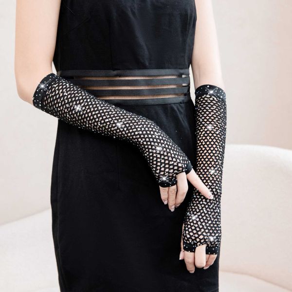 

tzst07 new drill mesh shining gloves, Red;black