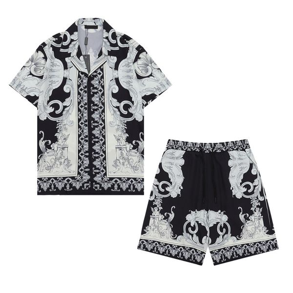 

new designer men's short-sleeved shirt spring and summer casual shirts street hip-hop men casual t-shirts print pattern size -3xl, White;black
